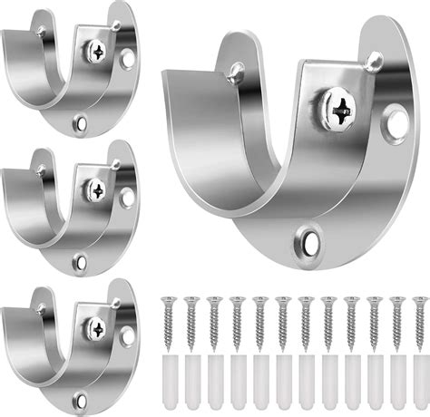 metal center rod brackets closet|heavy duty closet rod brackets.